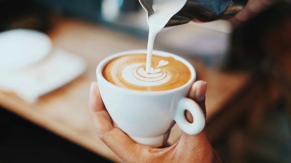 Indoor community space with coffee and social seating